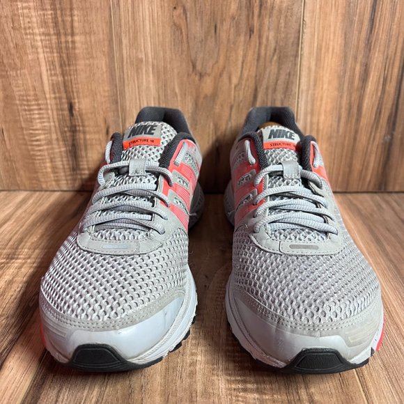 Nike Zoom Structure 16 Womens Running Shoes Grey Red Air 536974 006 EUC Size 10 - Picture 3 of 6